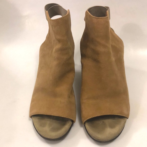 Kenneth Cole 9.5 Heels Shoes Open Toe Elastic Slingback Suede Upper Excellent - Picture 2 of 9